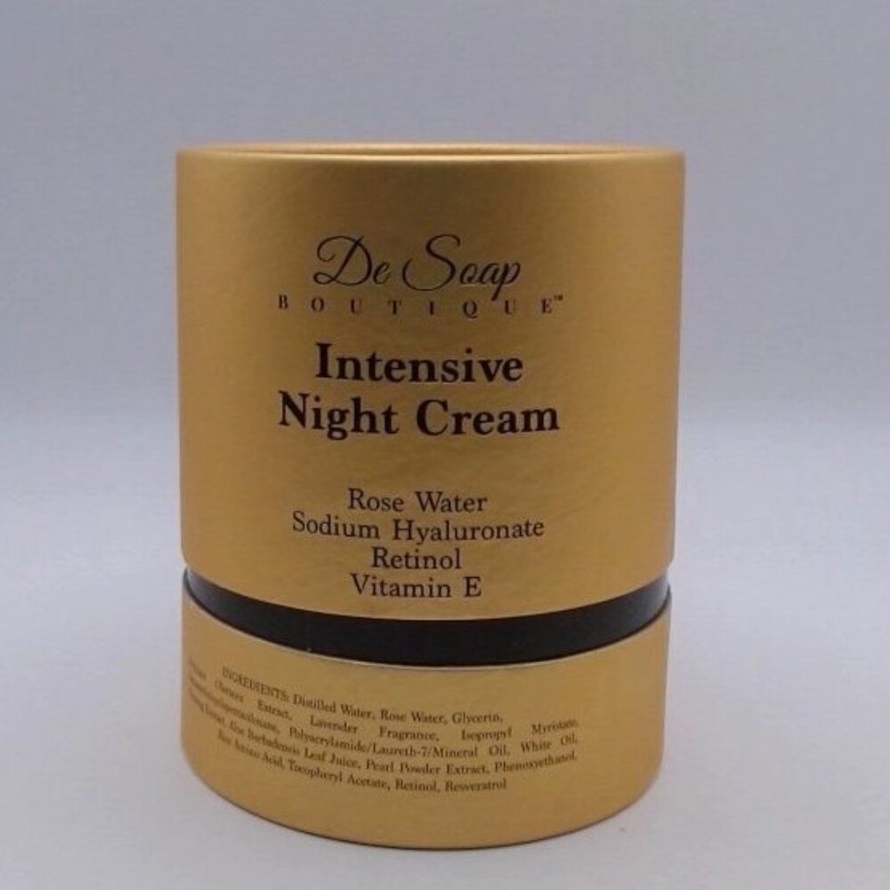 e Soap Boutique - Intensive Night Cream - Rose Water , Sodium Hyaluronate , BNIB